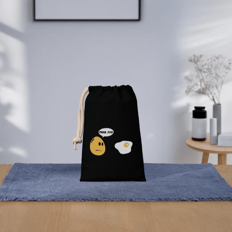 Egg Daddy Closable cotton gift bag (14x20cm)
