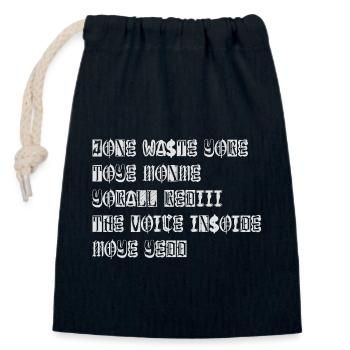 JONE WASTE YORE TOYE MONME YORALL REDIII THE VOICE - Closable cotton gift bag (14x20cm) - navy - Front
