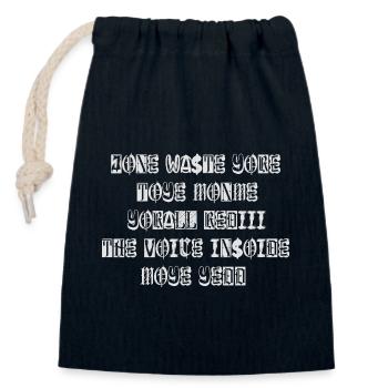 JONE WASTE YORE TOYE MONME YORALL REDIII THE VOICE - Closable cotton gift bag (14x20cm) - navy - Front