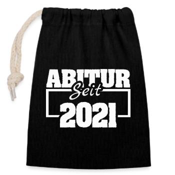 High School Graduate 2021 - Closable cotton gift bag (14x20cm) - black - Front