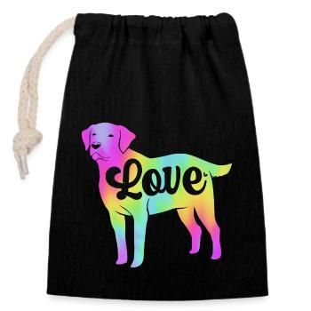 Chesapeake Bay Retriever - Closable cotton gift bag (14x20cm) - black - Front