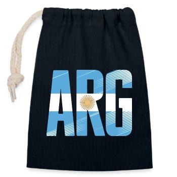 Argentine - Sac cadeau en coton avec cordon (14 x 20 cm) - bleu marine - Devant
