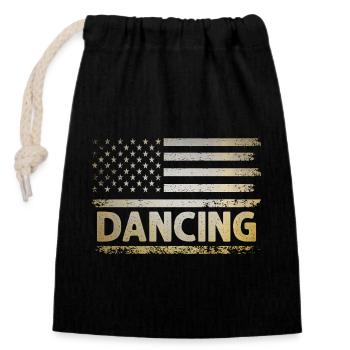 Usa Flag Dancing For Dancing Dancer Choreography - Closable cotton gift bag (14x20cm) - black - Front