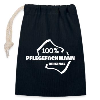 Beruf Pflegefachmann - Verschließbarer Geschenkbeutel aus Baumwolle (14x20cm) - Navy - Vorne