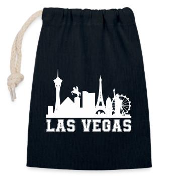 Horizon de Vegas - Sac cadeau en coton avec cordon (14 x 20 cm) - bleu marine - Devant