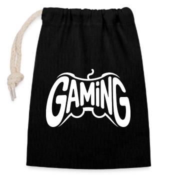 Gaming - Cooles Controller-Logo - Verschließbarer Geschenkbeutel aus Baumwolle (14x20cm) - Schwarz - Vorne