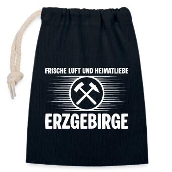 Erzgebirge Frische Luft - Verschließbarer Geschenkbeutel aus Baumwolle (14x20cm) - Navy - Vorne
