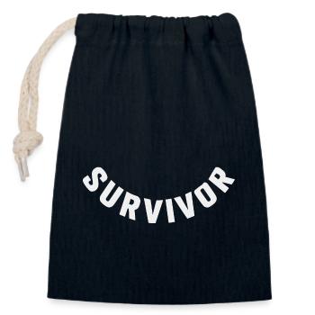 COOL TEKS - Sac cadeau en coton avec cordon (14 x 20 cm) - bleu marine - Devant