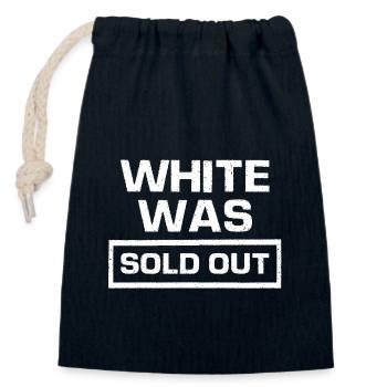 White was sold out - Weiss war ausverkauft - Verschließbarer Geschenkbeutel aus Baumwolle (14x20cm) - Navy - Vorne