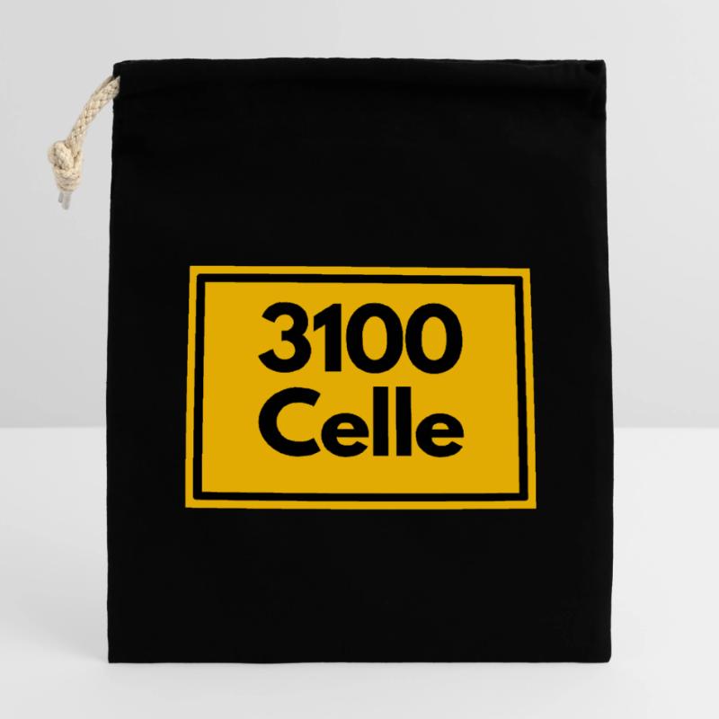 Panneau de lieu - puis rétro ancien code postal 3100 CELLE Sac cadeau en coton avec cordon (14 x 20 cm)