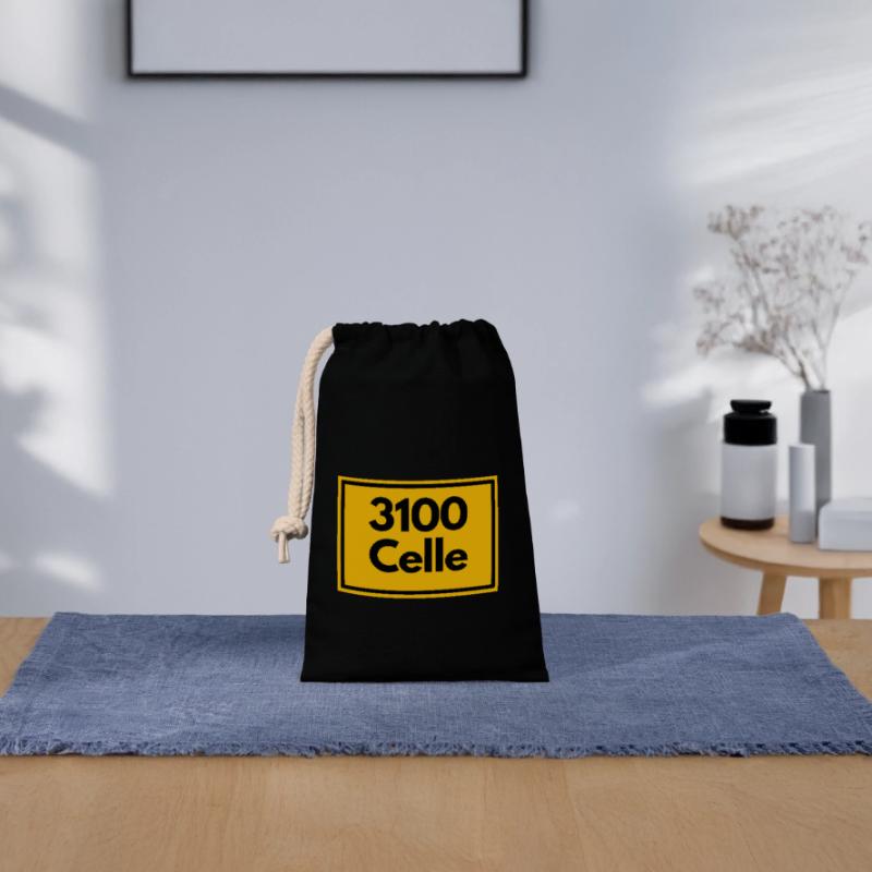 Panneau de lieu - puis rétro ancien code postal 3100 CELLE Sac cadeau en coton avec cordon (14 x 20 cm)