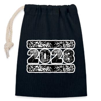 2028 2028 - Verschließbarer Geschenkbeutel aus Baumwolle (14x20cm) - Navy - Vorne