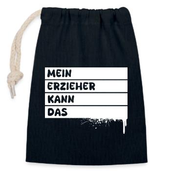 Beruf Erzieher - Verschließbarer Geschenkbeutel aus Baumwolle (14x20cm) - Navy - Vorne