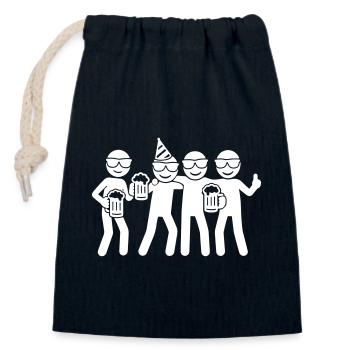 Birthday Group Party - Closable cotton gift bag (14x20cm) - navy - Front
