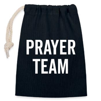 Prayer Team - Closable cotton gift bag (14x20cm) - navy - Front