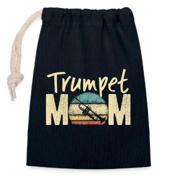 Trompete Mama Retro Vintage Marching Band Design - Verschließbarer Geschenkbeutel aus Baumwolle (14x20cm) - Navy - Vorne