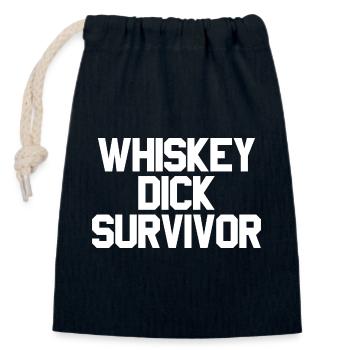 Whiskey Dick Survivor Schmutziger Humor Frech Drec - Verschließbarer Geschenkbeutel aus Baumwolle (14x20cm) - Navy - Vorne