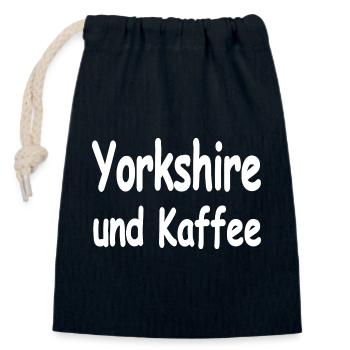 Yorkshire - Closable cotton gift bag (14x20cm) - navy - Front