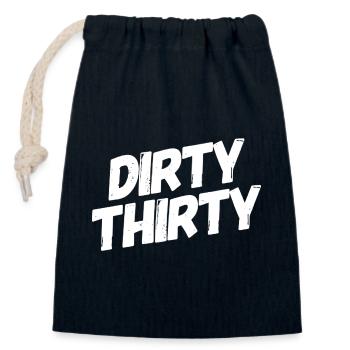 Dirty Thirty 30th Birthday - Closable cotton gift bag (14x20cm) - navy - Front