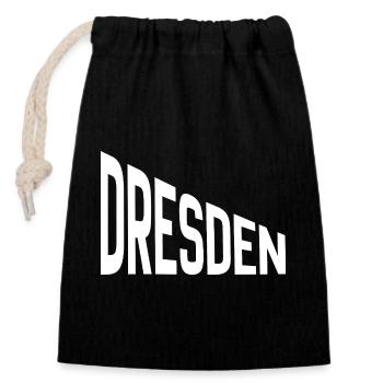 Dresden - Verschließbarer Geschenkbeutel aus Baumwolle (14x20cm) - Schwarz - Vorne