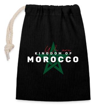 We are Kingdom of Morocco - Sac cadeau en coton avec cordon (14 x 20 cm) - noir - Devant