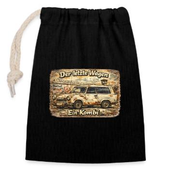 Der Letzte Wagen Rostige Kombi - Verschließbarer Geschenkbeutel aus Baumwolle (14x20cm) - Schwarz - Vorne
