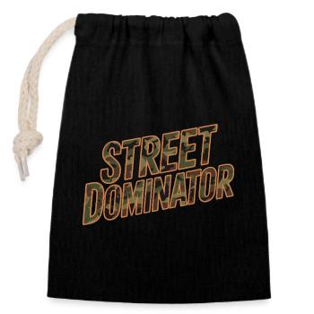 Street Dominator Car Tuner Style Camouflage - Verschließbarer Geschenkbeutel aus Baumwolle (14x20cm) - Schwarz - Vorne
