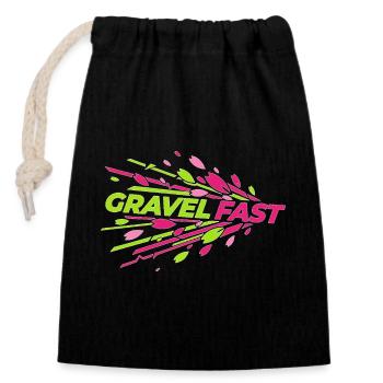 Vecteur de pétales à vitesse rapide du gravier - Sac cadeau en coton avec cordon (14 x 20 cm) - noir - Devant