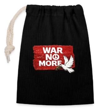 War No More – Sticker Peace & Humanity - Sac cadeau en coton avec cordon (14 x 20 cm) - noir - Devant