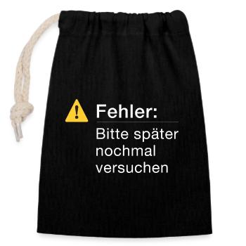 Fehler: Bitte noch einmal versuchen Informatik - Verschließbarer Geschenkbeutel aus Baumwolle (14x20cm) - Schwarz - Vorne