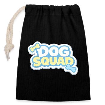 Dog Squad Pastellpfoten - Verschließbarer Geschenkbeutel aus Baumwolle (14x20cm) - Schwarz - Vorne