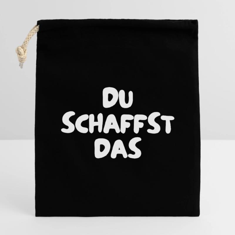 Du schaffst das Verschließbarer Geschenkbeutel aus Baumwolle (14x20cm)
