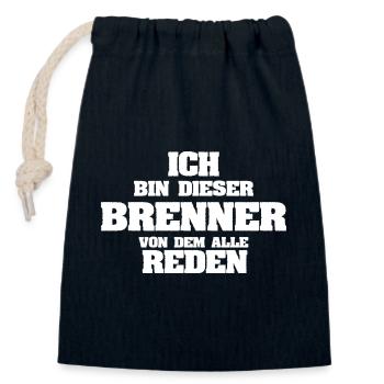 Ich bin der Brenner, von dem alle reden - Verschließbarer Geschenkbeutel aus Baumwolle (14x20cm) - Navy - Vorne