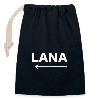 Lana Anal - Closable cotton gift bag (14x20cm) - navy - Front