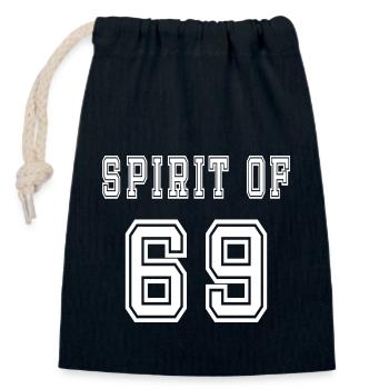Spirit of '69 backprint - Closable cotton gift bag (14x20cm) - navy - Front