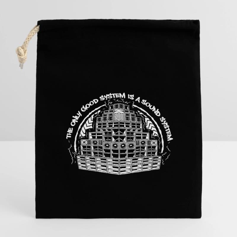 Das einzig gute System ist ein Soundsystem Verschließbarer Geschenkbeutel aus Baumwolle (14x20cm)