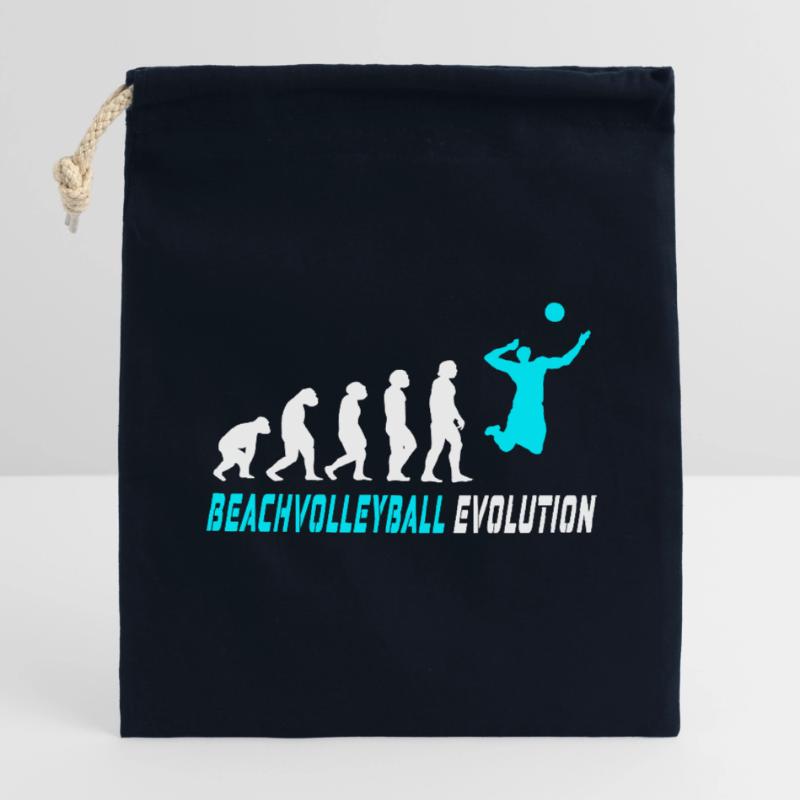 Conception d'évolution de volleyball de plage / idée cadeau Sac cadeau en coton avec cordon (14 x 20 cm)