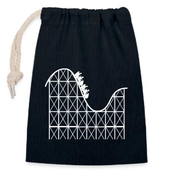 Ingénieur des montagnes russes - Sac cadeau en coton avec cordon (14 x 20 cm) - bleu marine - Devant