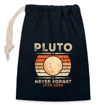Pluto Retro Andenken - Verschließbarer Geschenkbeutel aus Baumwolle (14x20cm) - Navy - Vorne