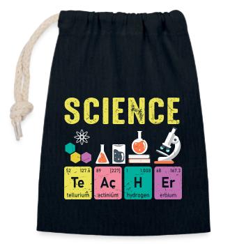 Éléments réguliers des professeurs de sciences - Sac cadeau en coton avec cordon (14 x 20 cm) - bleu marine - Devant