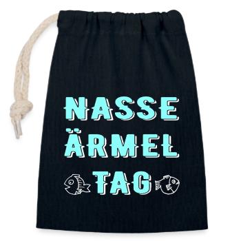 Nasse Ärmel Tag, Wasserwechsel Fische Aquarium - Verschließbarer Geschenkbeutel aus Baumwolle (14x20cm) - Navy - Vorne