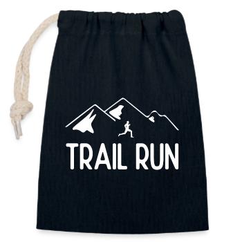 Trailrun - Verschließbarer Geschenkbeutel aus Baumwolle (14x20cm) - Navy - Vorne