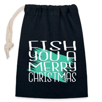 Présentez des tournois de pêche en cadeau mignons de mer - Sac cadeau en coton avec cordon (14 x 20 cm) - bleu marine - Devant