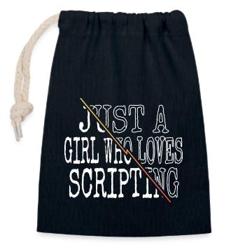 Statement Fun Programming PC Computer Programming - Closable cotton gift bag (14x20cm) - navy - Front