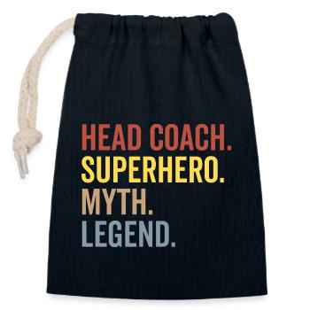 Head Coach Superheld Mythos Legende - Verschließbarer Geschenkbeutel aus Baumwolle (14x20cm) - Navy - Vorne