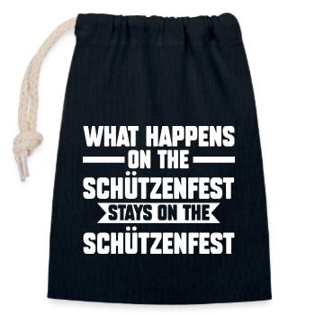 Schützenverein Schützenfest - Verschließbarer Geschenkbeutel aus Baumwolle (14x20cm) - Navy - Vorne