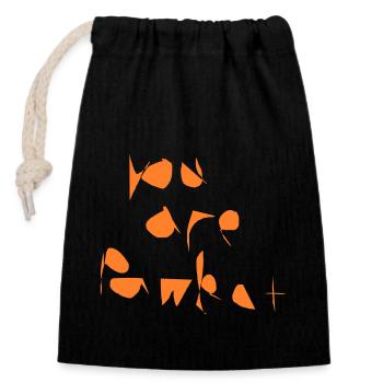 Vous êtes Pawfect - Chemise Dog Design - Sac cadeau en coton avec cordon (14 x 20 cm) - noir - Devant
