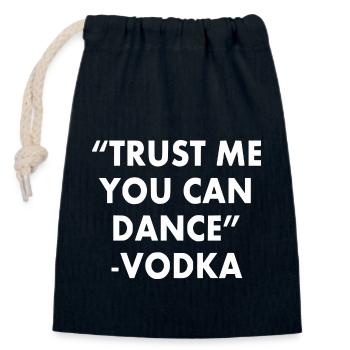 „Trust Me You Can Dance“ - Vodka - Closable cotton gift bag (14x20cm) - navy - Front
