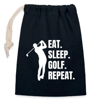 Golfspieler Golfsport Golf Golfverein Golfplatz - Verschließbarer Geschenkbeutel aus Baumwolle (14x20cm) - Navy - Vorne