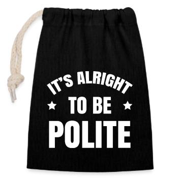 Bullying Prevention Bully Awareness Month - Closable cotton gift bag (14x20cm) - black - Front